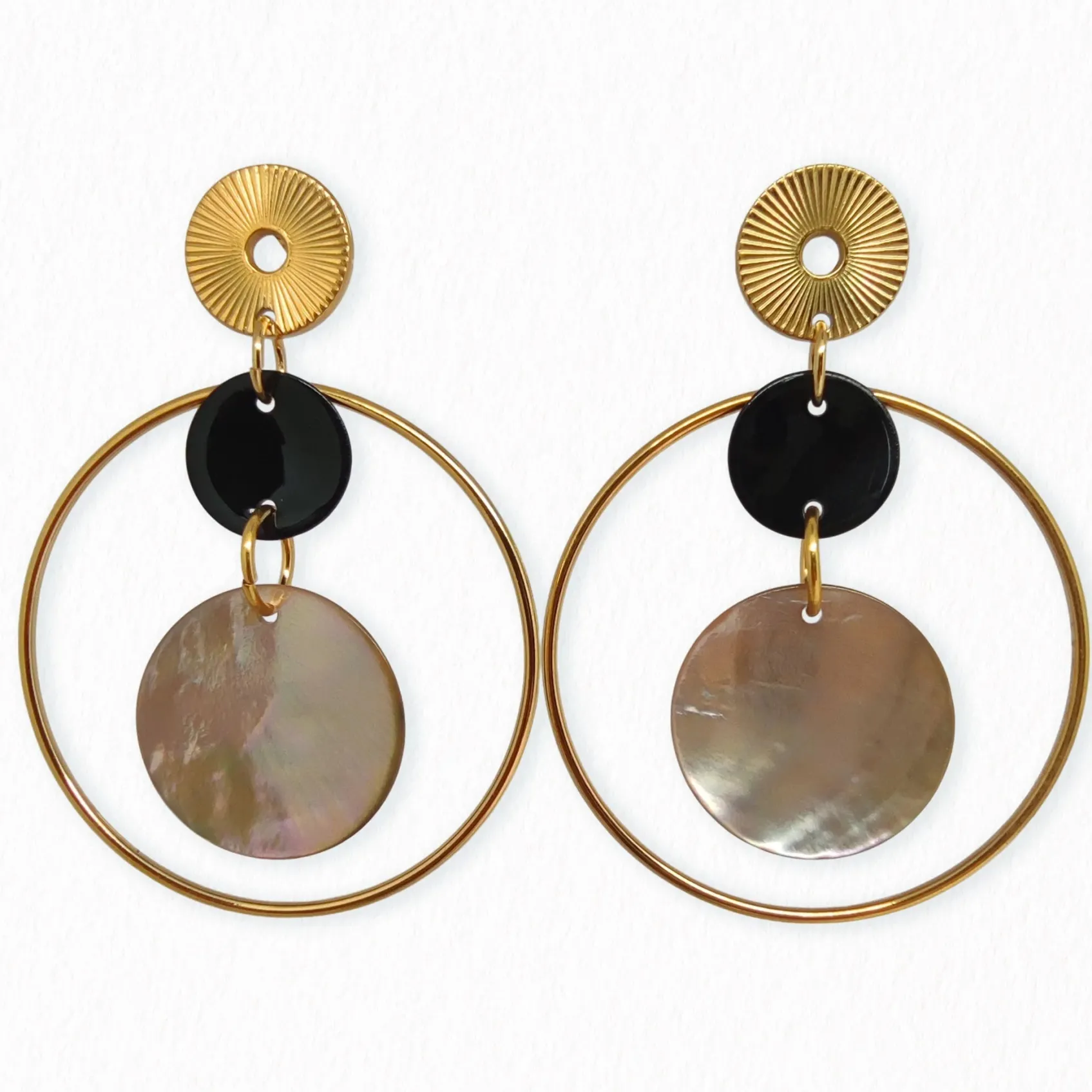 Bijoux | Nouveautés>HippieChic Boucles d'Oreilles Nacres Chiara