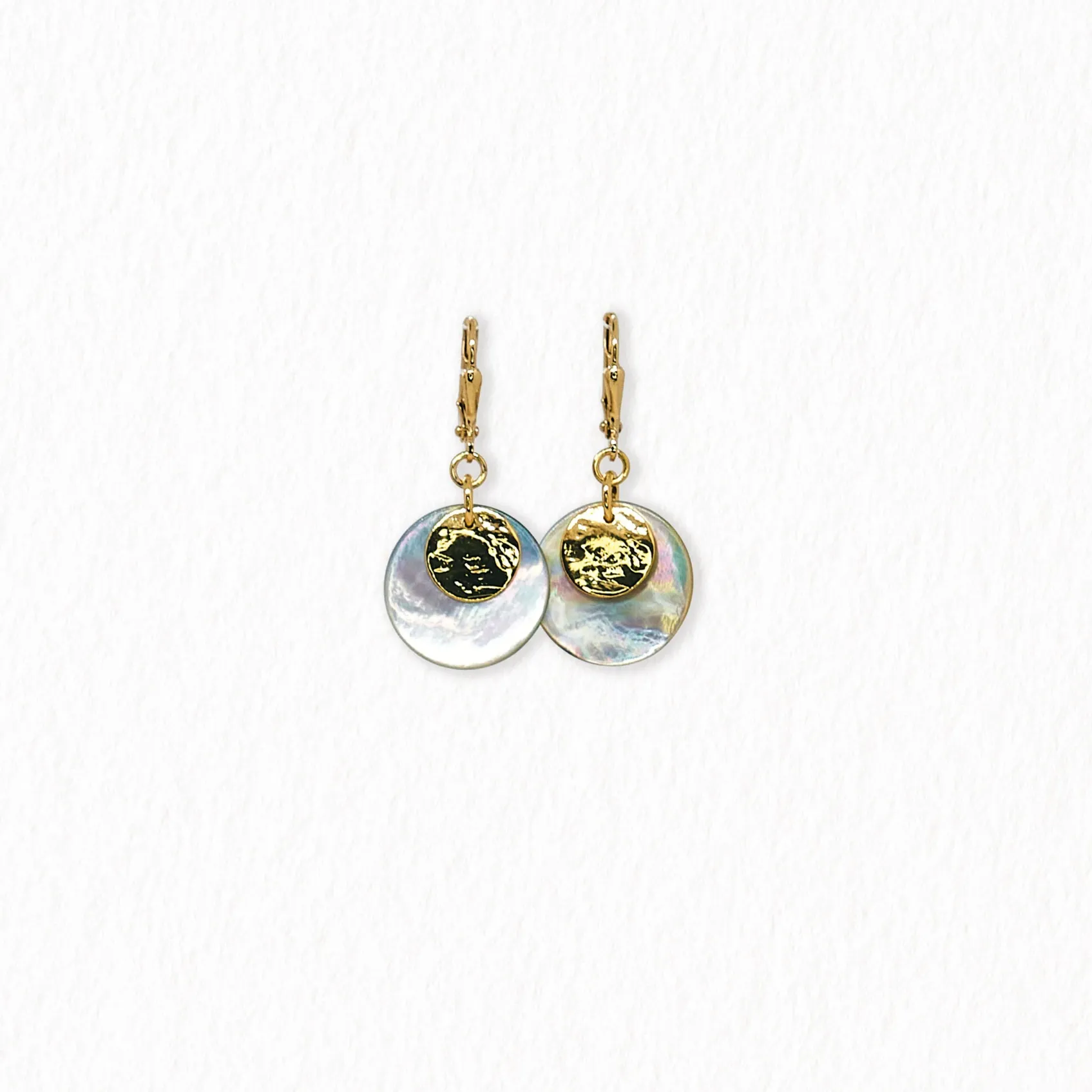 Bijoux | Nouveautés>HippieChic Boucles d'Oreilles Nacres Dormeuses