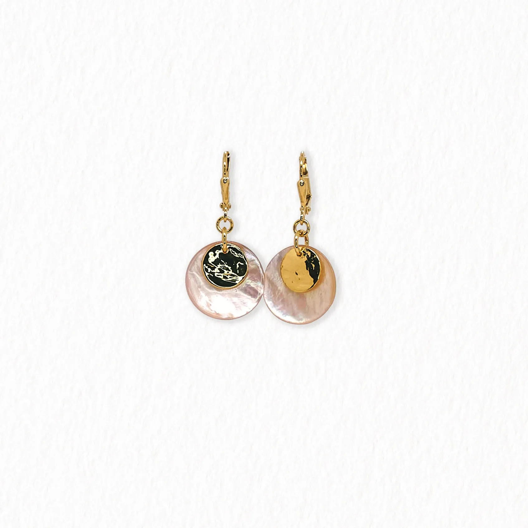 Bijoux | Nouveautés>HippieChic Boucles d'Oreilles Nacres Dormeuses