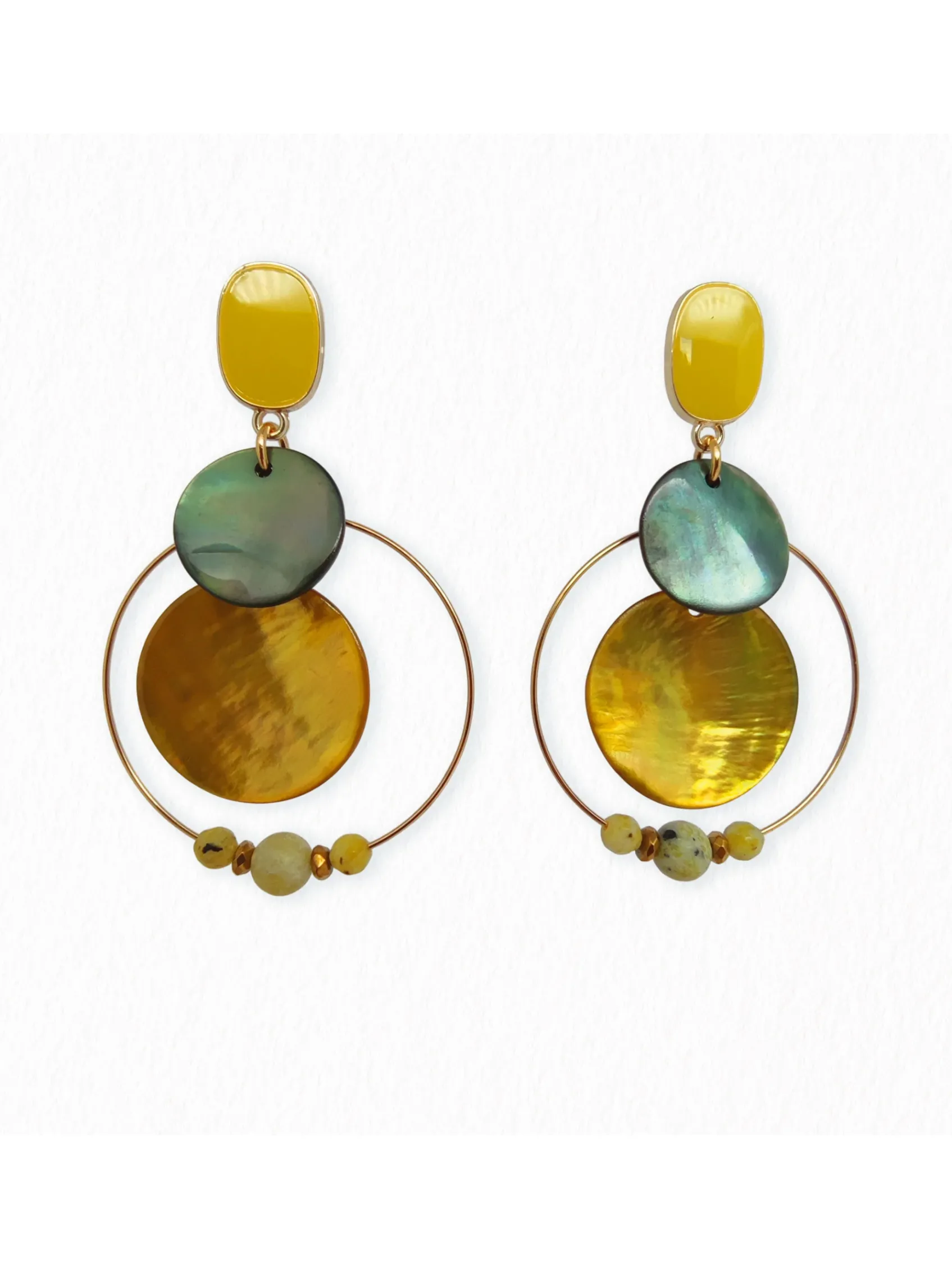 Bijoux | Nouveautés>HippieChic Boucles d'Oreilles Nacres Solange