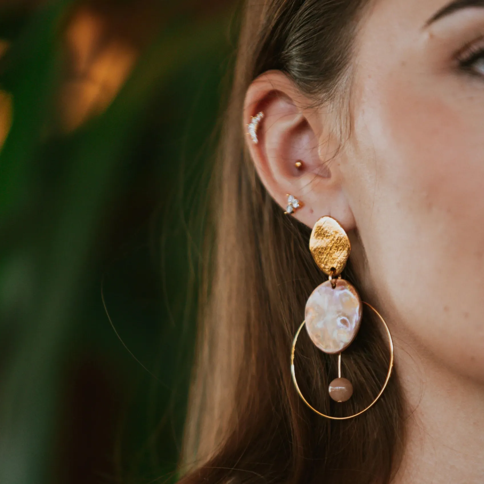 Bijoux | Nouveautés>HippieChic Boucles d'Oreilles Nacres Uma