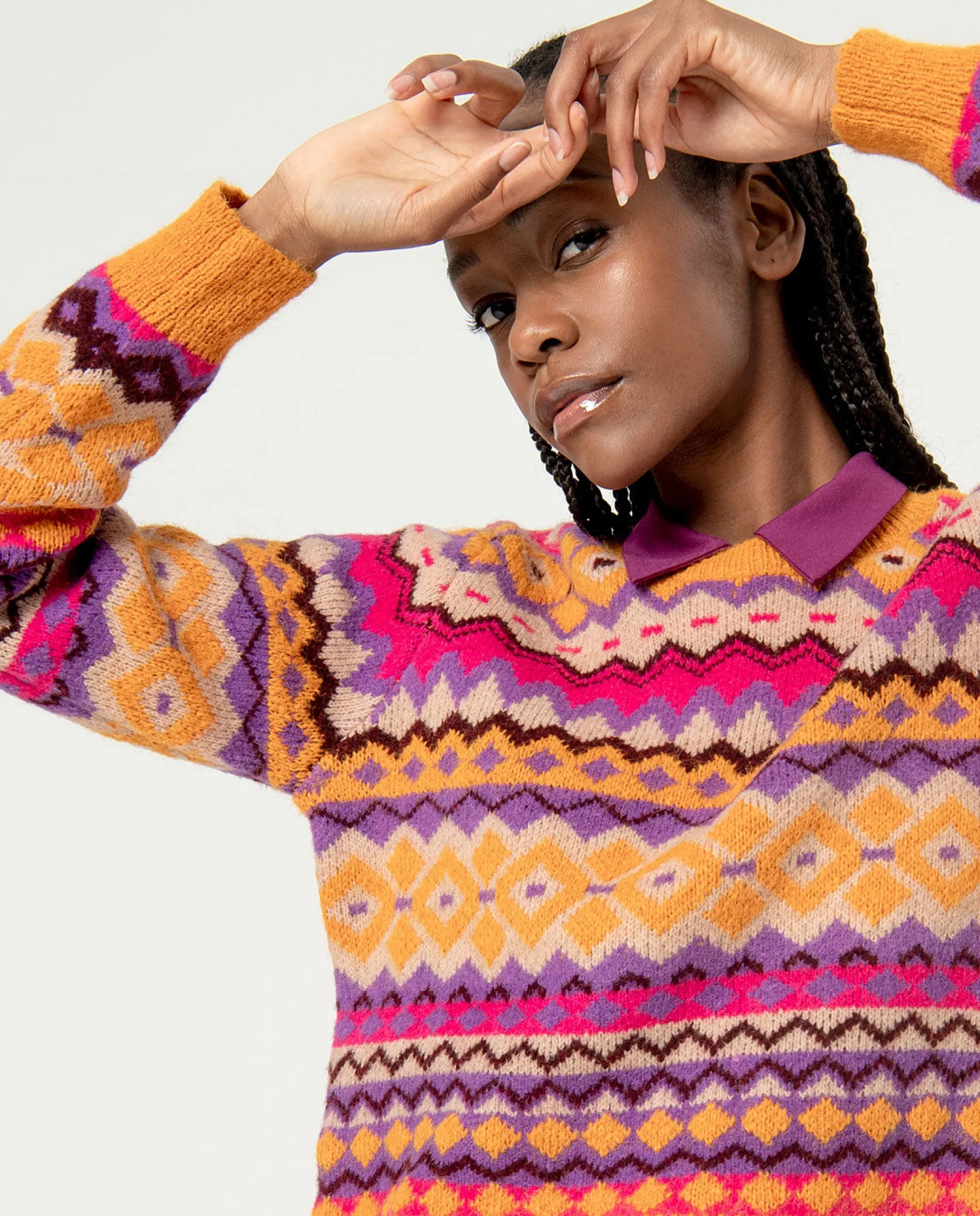 Nouveautés | Gilets Et Pulls>HippieChic Pull en Jersey Jacquard