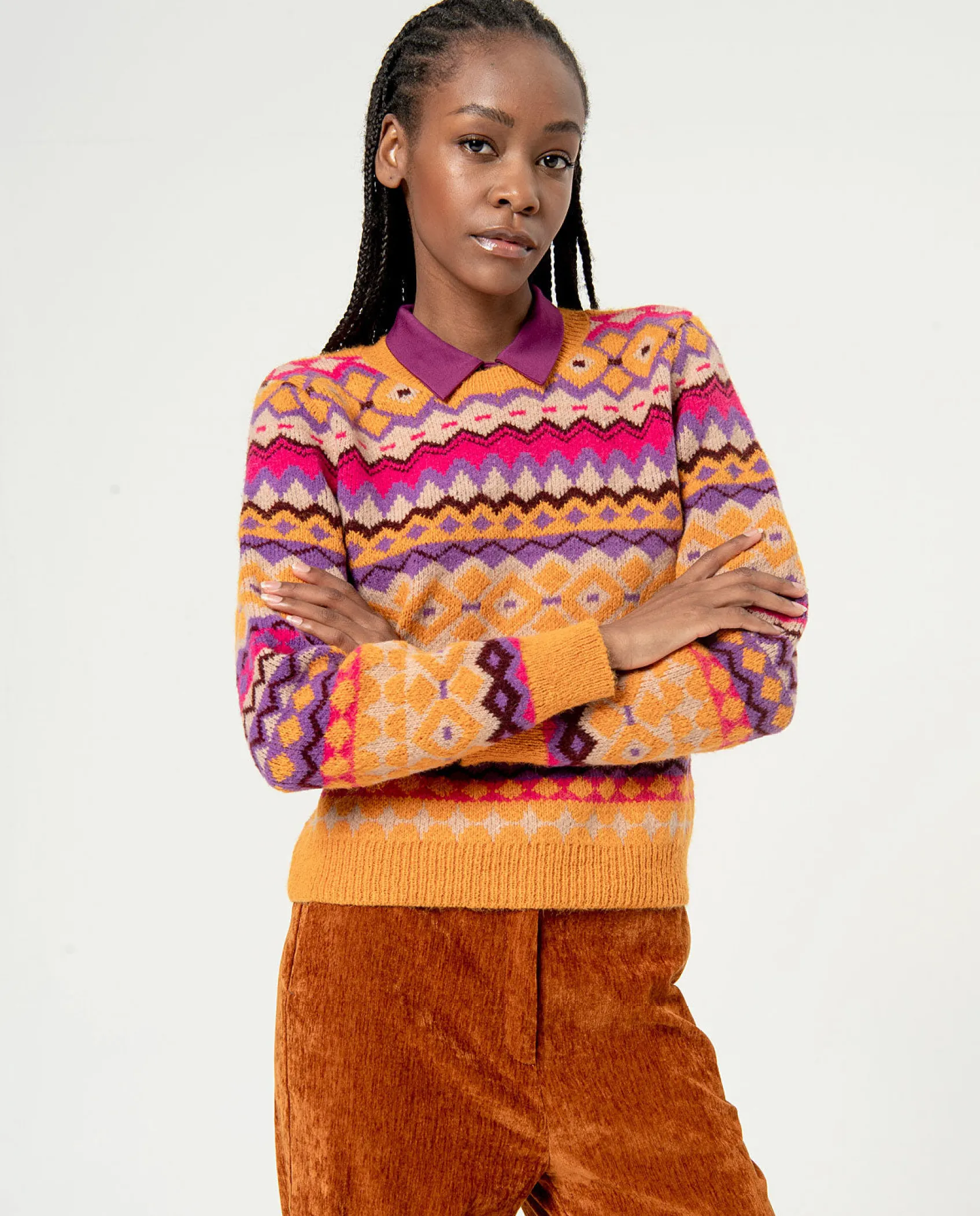 Nouveautés | Gilets Et Pulls>HippieChic Pull en Jersey Jacquard